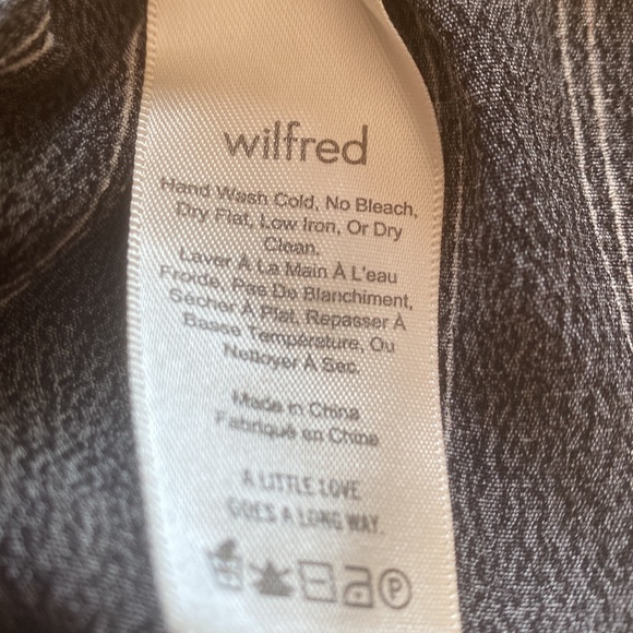 Wilfred Faun Stripe Wide Leg Black/ White Thin Stripe Tie Back Pull on pant L - Picture 14 of 16